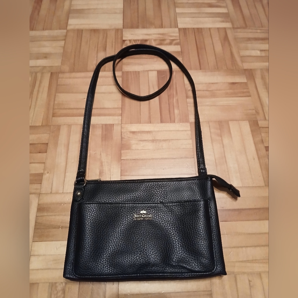 Juicy Couture Pebbled Black Crossbody Bag